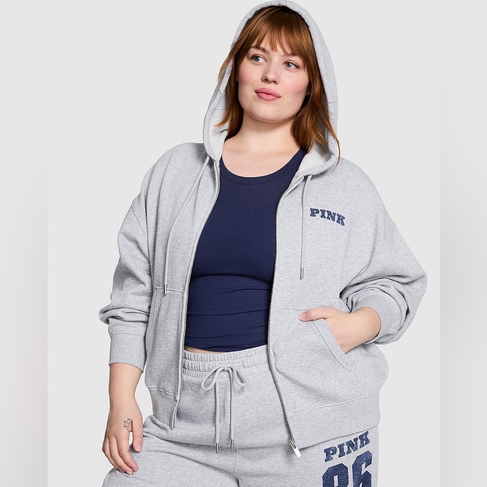 PINK Victoria's Secret Light Gray Hoodie